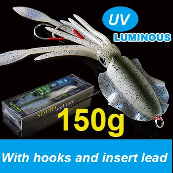 20cm150g SUNMILE Рыбалка мягкие приманки 20 г/60 г/80 г/100 г/120 г/150 г 15cmm/20 см Световой/УФ-приманок рыболовных приманок для рыбалки в море воблер - Цвет: 20cm150g