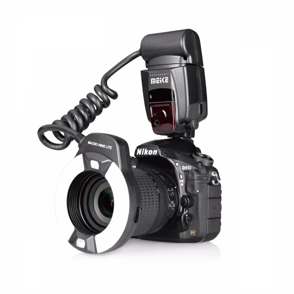 Meike MK-14EXT TTL Macro Ring Light Flash for Nikon D5100 D5200 D3200 D3100 D800 D90 D750 D600 D700 D5600 DSLR camera