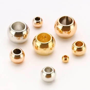 

100pcs/set CCB Spacer Beads Bracelets Large Hole Beads 4/6/8/10/12 mm DIY Jewelry Making Accessories