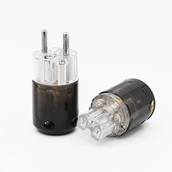 

Pair Hi-End P-004E Rhodium palted EU AC power plug for DIY audio power wire