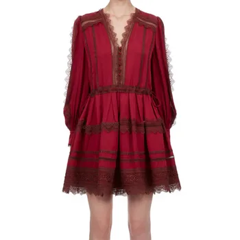 

BGW HT51221 Long Sleeves High Quality A Line Women Party Dresses Mini Gown Sexy V Neck Cocktail Dresses