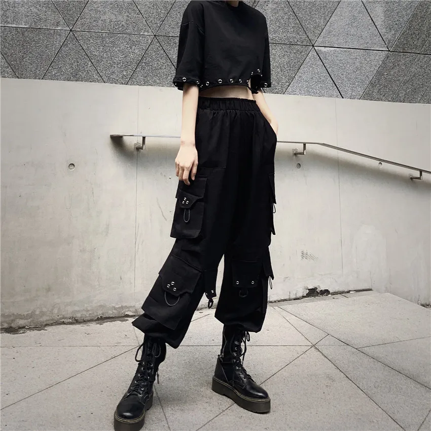 Harajuku готические женские толстовки Kpop уличная панк Женская Короткая Толстовка Японский Корейский стиль Сексуальная укороченная Толстовка
