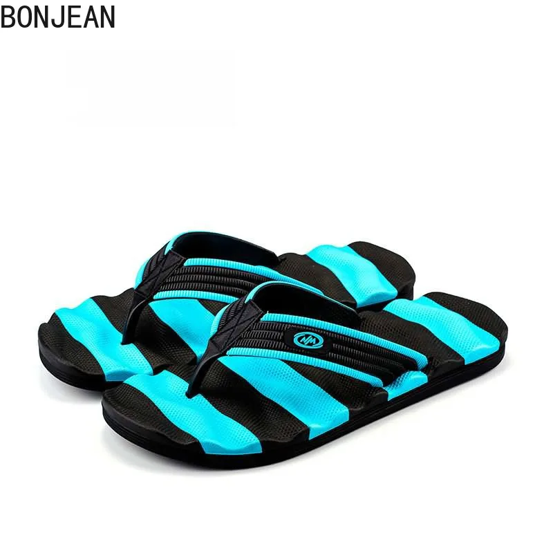 

BONJEAN Brand Spring Autumn New Solid Color Student Drag Shoes Mens Fashion Flat Shoes Couple Massage Slippers Large Size