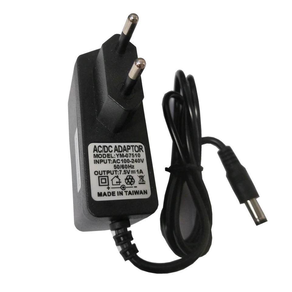 7.5v 1A電源アダプタカシオMT-55 MT-68電気ピアノキーボードad-1 7.5v