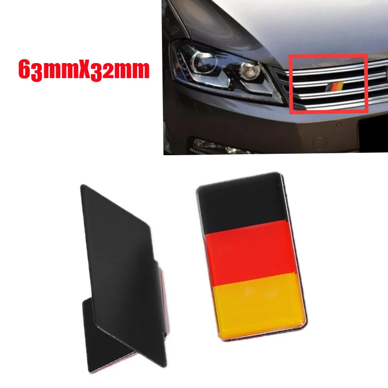 1 шт. Немецкий флаг эмблема решетки для Volkswagen Scirocco GOLF 7 Golf 6 Polo GTI VW Tiguan Audi A4 A6