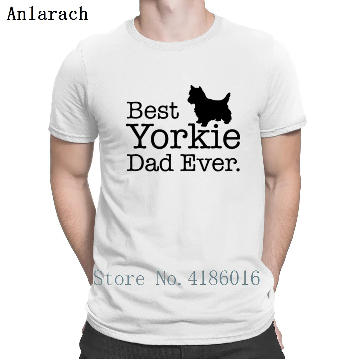 Футболка с надписью "Best jorkie Dad Ever", винтажный Размер, S-3xl, поп-топ, футболка, хлопок, Мужская футболка, новинка, комическая футболка - Цвет: White
