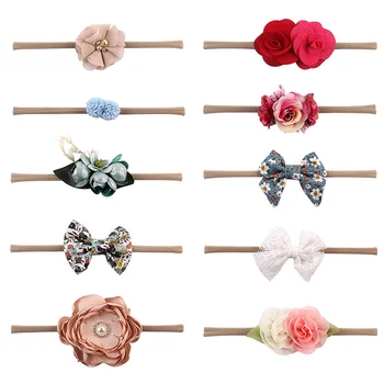 

10pcs Fashion Headdress Baby Adorable Flower Headbands Creative Kids Hairband Photo Prop (10pcs/Set)