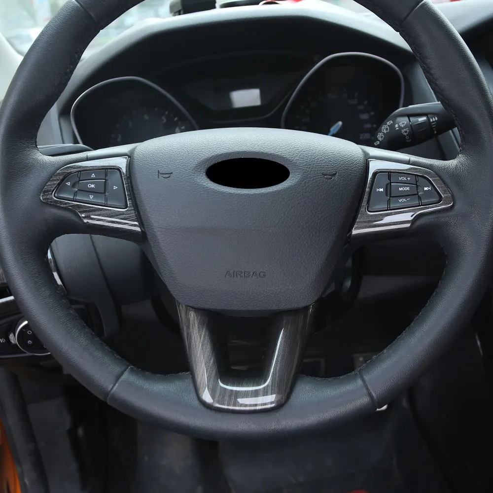 Zlord 3 шт. для Ford Kuga Escape Ecosport 2017 2018 аксессуары Руль хромированная отделка блестки