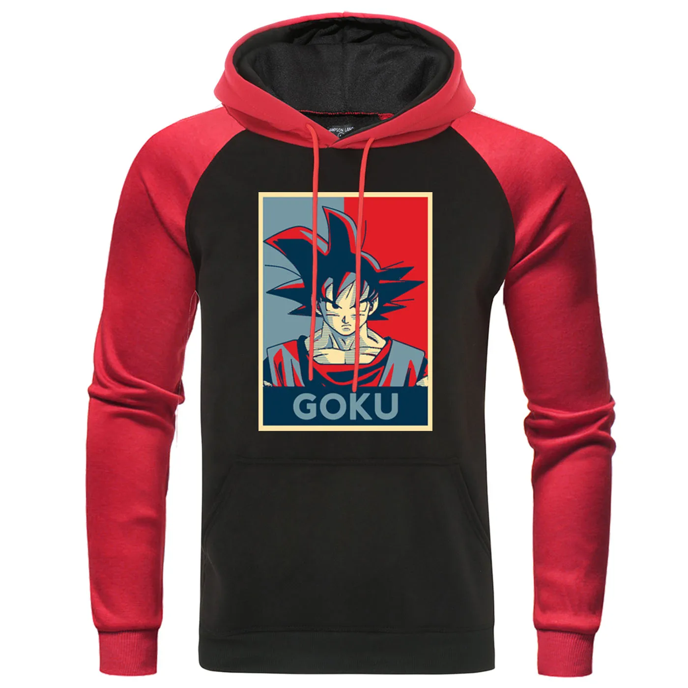Dragon ball Z модные комплекты с рукавами-реглан толстовки Для мужчин в стиле «хип-хоп» Забавный пуловер осень-зима Харадзюку уличная одежда толстовки для мужчин одежда - Цвет: red black 6
