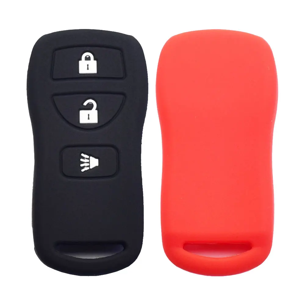 2-Pack Silicone Key Fob Cover Case For Nissan Altima, Sentra, Rogue (5-Button Remote)