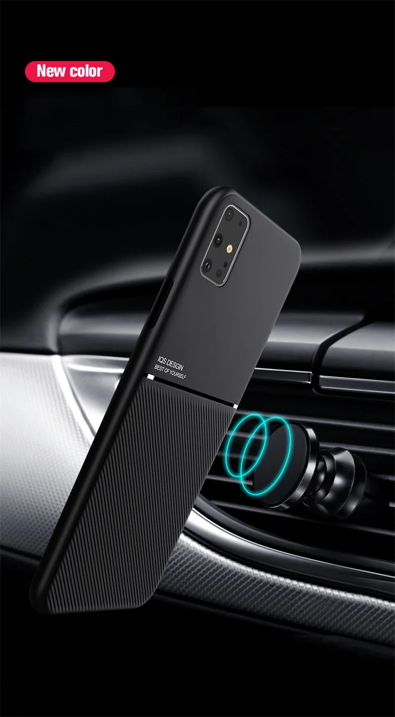 Slim Matte Leather Case for Samsung Galaxy S20 Ultra S21 Plus S10 S9 S8 S10E Case A71 A51 A10 A30 A50 A70 Car Holder Cover Cases cute samsung cases