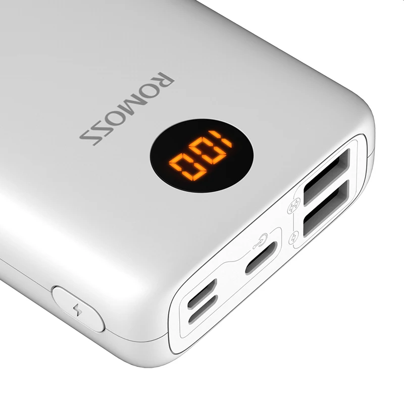 Внешний аккумулятор Romoss OM10 10000мАч с показанием уровня заряда повербанк с индикатором [ из России]