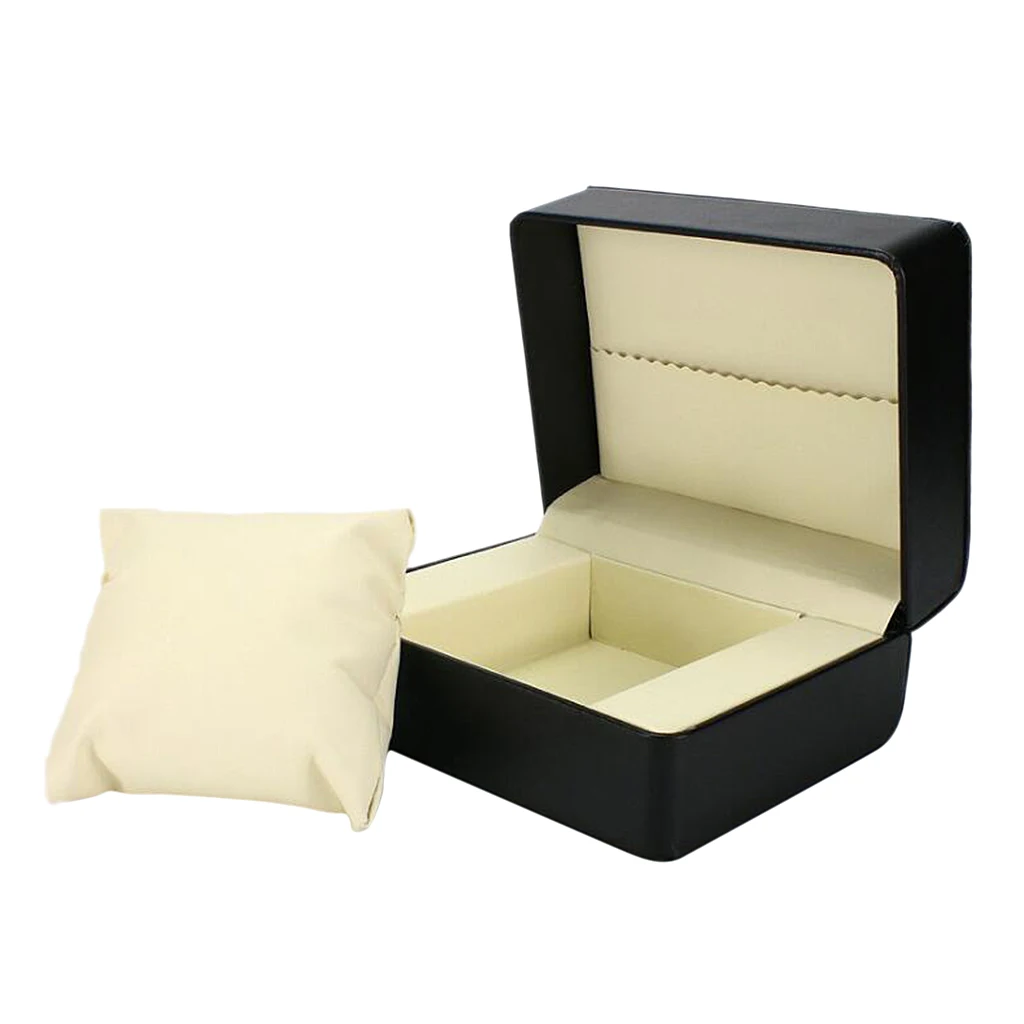 

Black PU Leather Single Slot Luxury Watch Box Winder Wristwatch Jewelry Holder Display Storage Organizer Gift