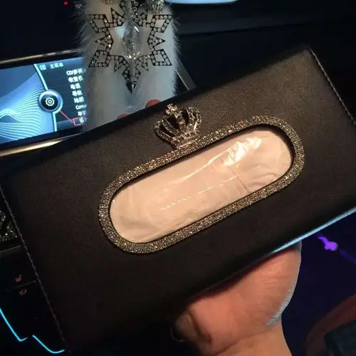 Автомобильный солнцезащитный козырек бумажная коробка для полотенец высококачественный автомобиль с насосной бумажной коробкой набор автомобильный подвесной потолок набор алмазное горное чайное бумажное полотенце - Название цвета: Коричневый