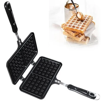 

Rectangle Shape Non-stick Waffle Mold Baking Pan Making Tool Maker Press Plate Kitchen Baking tools Cake mould