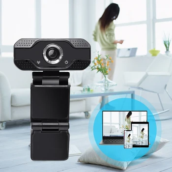 

Webcam USB Computer Camera with Microphone Driver-free Video Webcam for Online Teaching Live Broadcast Web Camera
