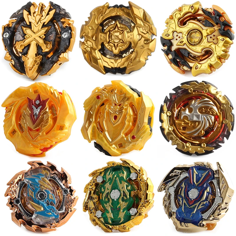 

Mksafn New Arrival Gold Series Blades Burst Golden Gyro Bays Bable Bables Metal Spinning Top Spinner Battle Toy without Launcher
