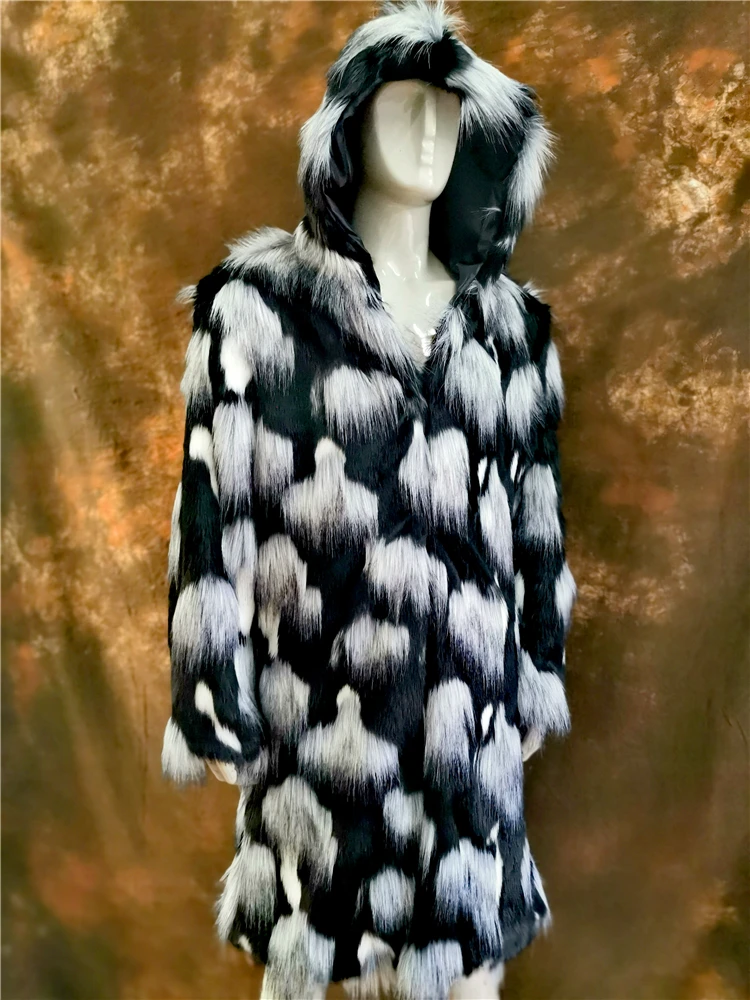 Мужское пальто с мехом, зимняя верхняя одежда из искусственного меха, камуфляжное пальто, Мужская парка в стиле панк, куртки, длинные кожаные пальто, брендовая одежда из натурального меха