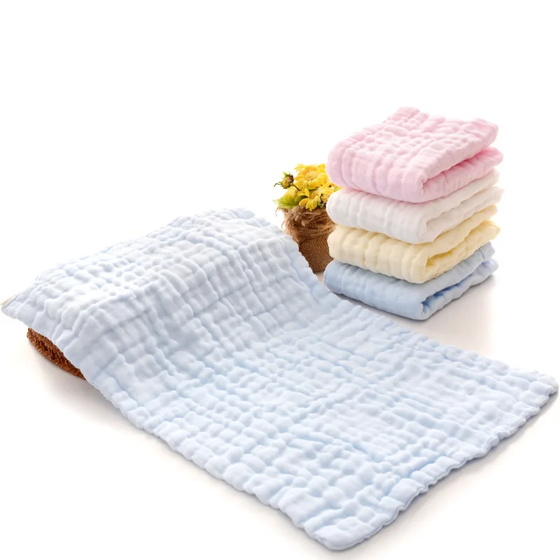 

6 Layers Cotton Gauze Baby Face Towel Soft Baby Towels Wash Cloth Handkerchiefs Infant Baby Feeding Saliva Towels 25*45cm