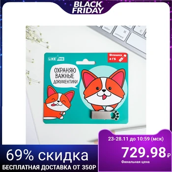 

Flash drive on the postcard "Protecting important documents", 4 GB, silver