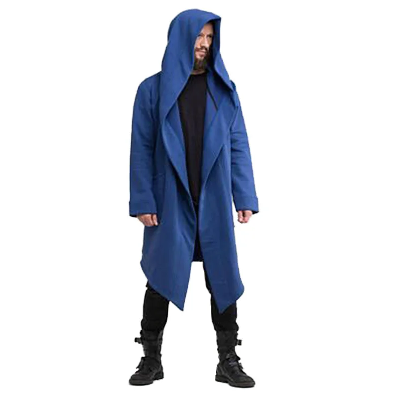 

Autumn/winter New Men Hoodies Casual Solid Hooded Long Coat Slim Streetwear Male Hoodis Sweatshirt Hip Hop Fashion Men Clothing