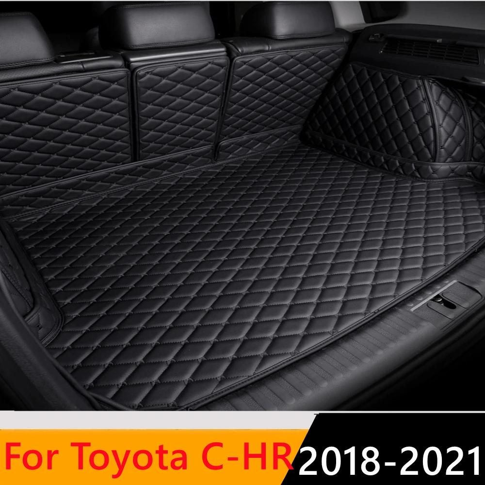 Sinjayer Waterproof Highly Covered Car Trunk Mat Tail Boot Pad Carpet Cover High Side Cargo Liner For Toyota C-HR CHR 2018-2021 |
