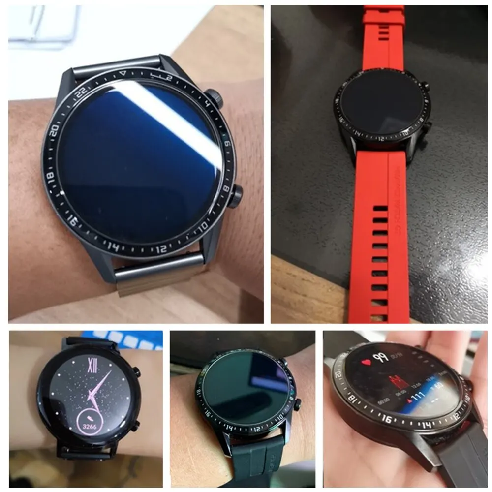 HUAWEI watch GT 2 용 강화 유리 화면 보호기 42/46mm 폴리머 재료 전체 보호 필름, HUAWEI watch GT2 46mm/42mm