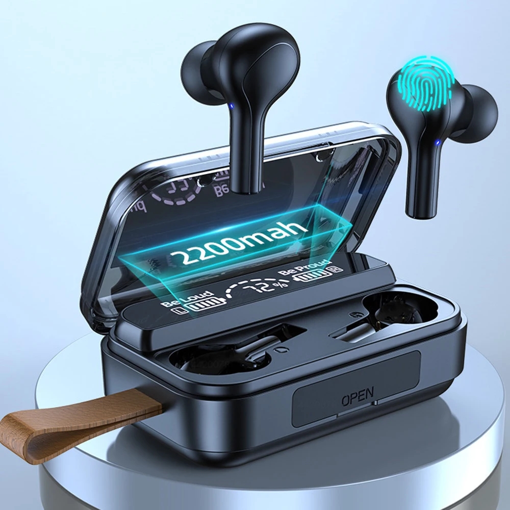 FDBRO Wireless Headphones 9D Stereo Bluetooth Earphone Sports Waterproof Headsets Earphone Noise Cancel Earbuds With Microphone