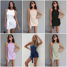 

summer dress women basics party dress Office Lady Sheath Above Knee, Mini O-Neck dresses women