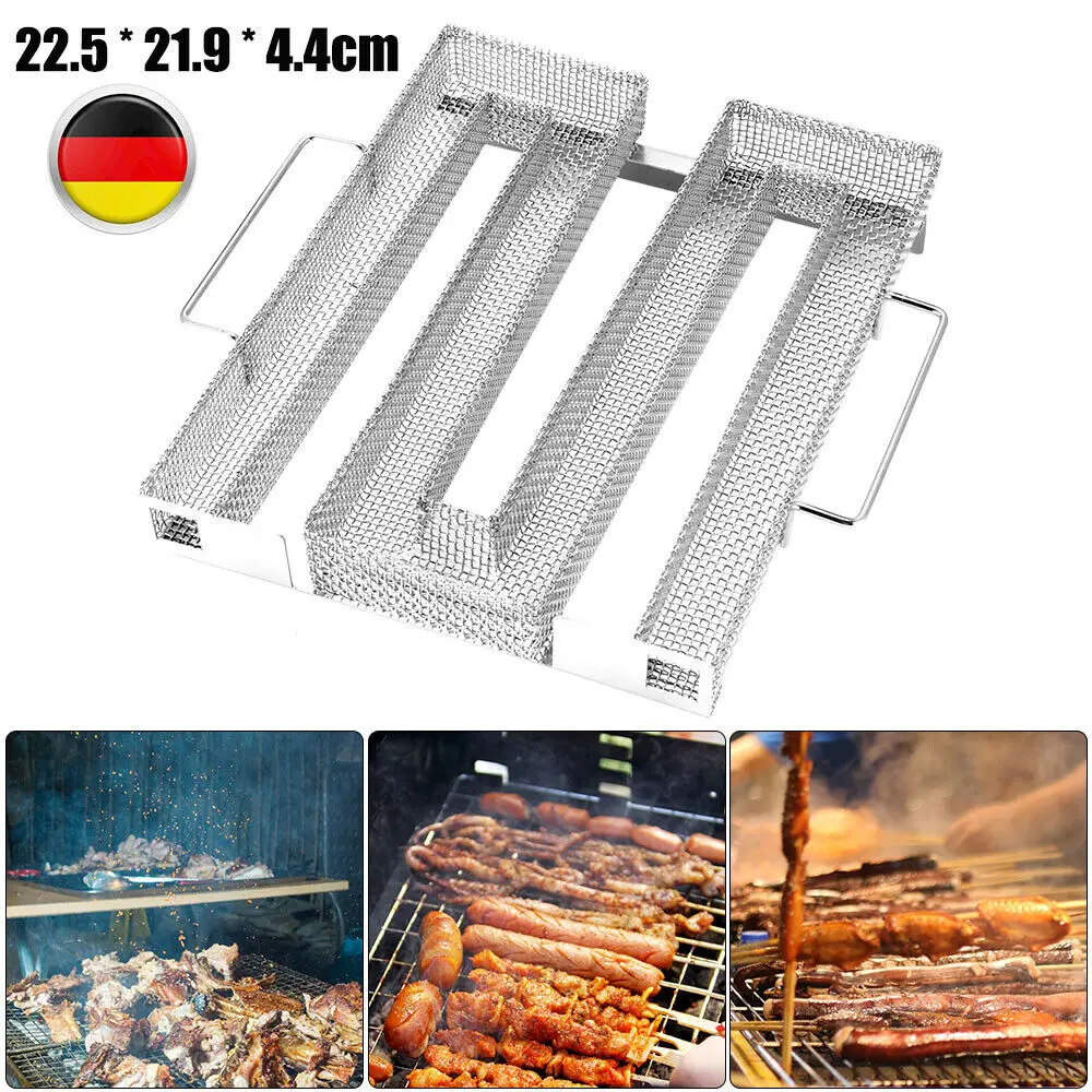 BBQ Cold Smoke Generator For Wood dust and Hot Meat Durn Cooking Stainless Steel BBQ Accessories Tools Bacon Cold Smokin