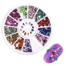 Маникюрная дрель 2 мм цветная плоская специальная форма fang tai zuan Light Diamond 6 см Алмазная коробка круглая Алмазная панель