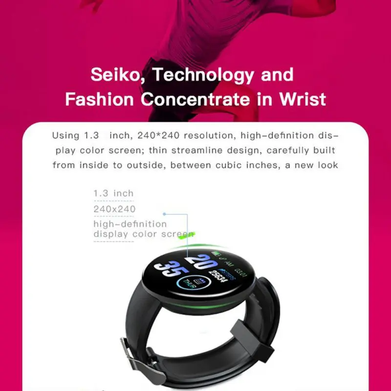 Bluetooth Смарт часы кровяное давление круглые умные часы для мужчин и женщин часы водонепроницаемый спортивный трекер для Android iOS