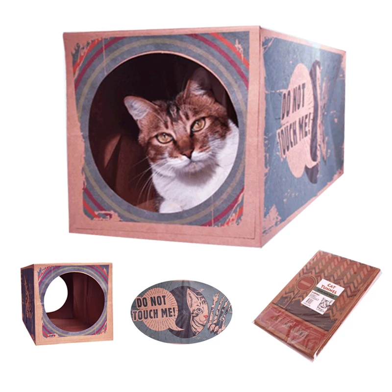Игрушки для домашних животных, котенок, забавная игрушка, товары для кошек, мята, крафт-бумага, туннель, складной портативный домик для кошек, игра с отверстиями