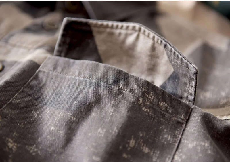 KIOVNO Men Camouflage Casual Denim Shirts Long Sleeves MIlitary Style Jeans Shirts For Male Size M-3XL  (5)