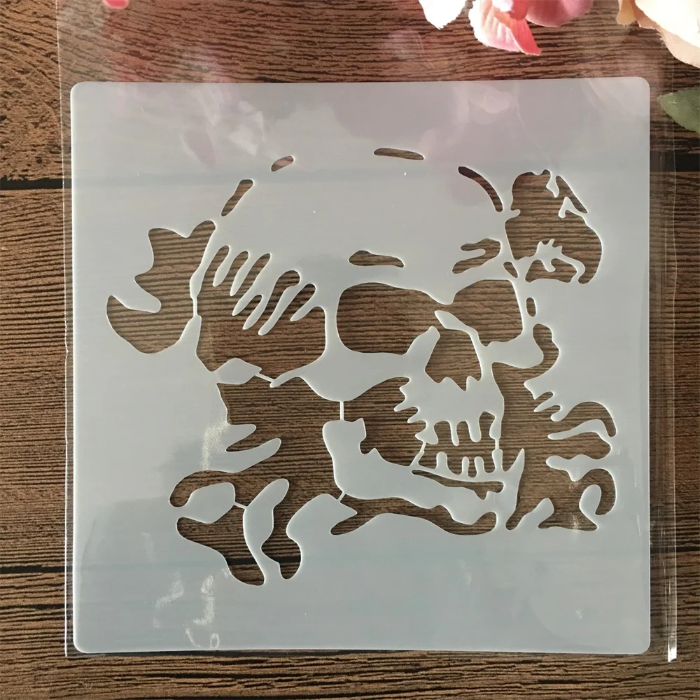 13-13cm-Skull-Ghost-Head-DIY-Layering-Stencils-Wall-Painting-Scrapbook ...