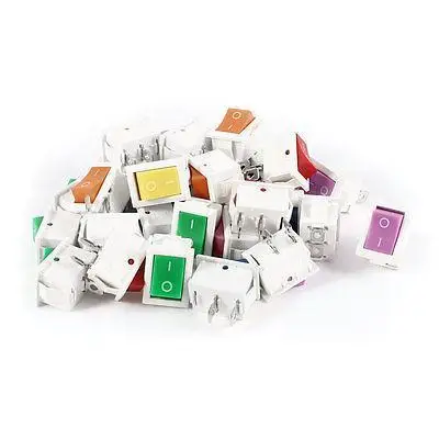 30 шт. KCD1 AC 250V 6A 125V 10A 2Pin SPST переключатель включения/выключения питания