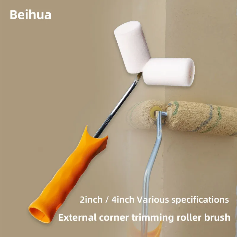 External Corner Trimming Paint Roller Brush Small Roller 2 inch 4 inch Mini Thumb Repair Brush for wall trimmer decorative noga trimmer external round chamfer trimming knife ng1700 handle ng1000 ex2001 external burr round tube bar chamfering trimmer