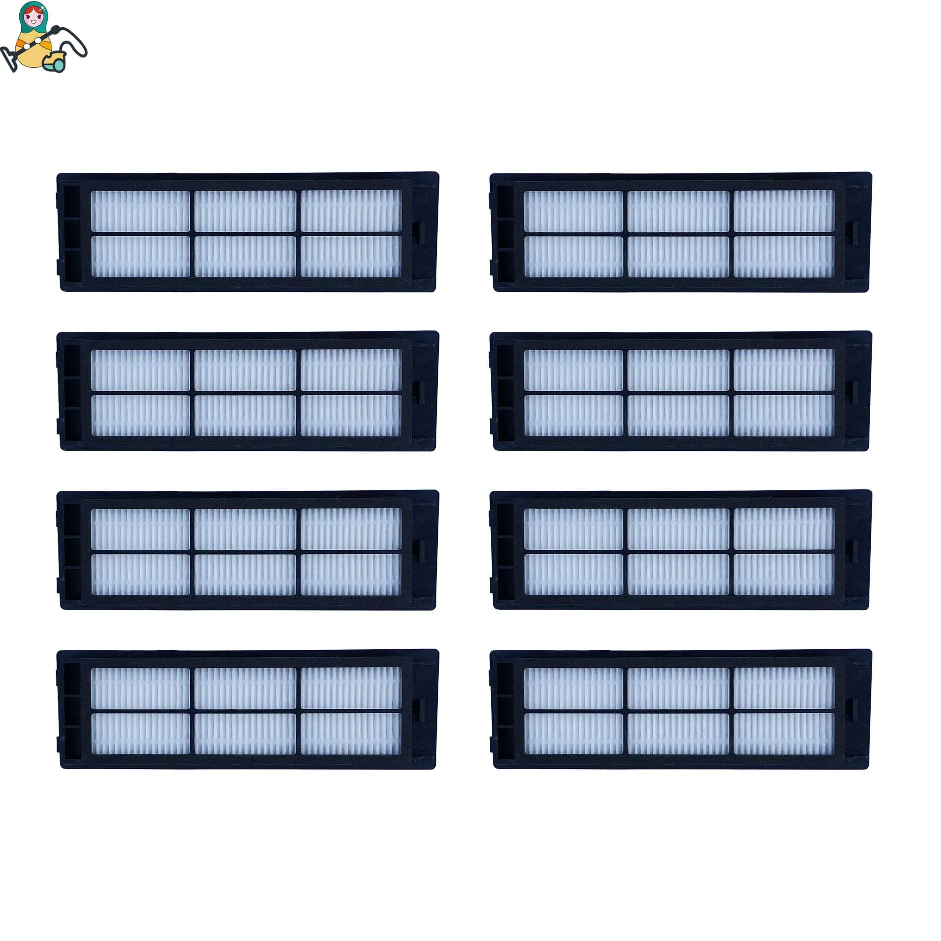 XM-FT-BK-8PK Мульти-комплект HEPA фильтр для Xiaomi Roborock S5 S50 S55 фильтр S1 Xiaowa E25 E35 Xiaomi пылесос аксессуары, запасные части - Цвет: XM-FT-BK-8PK