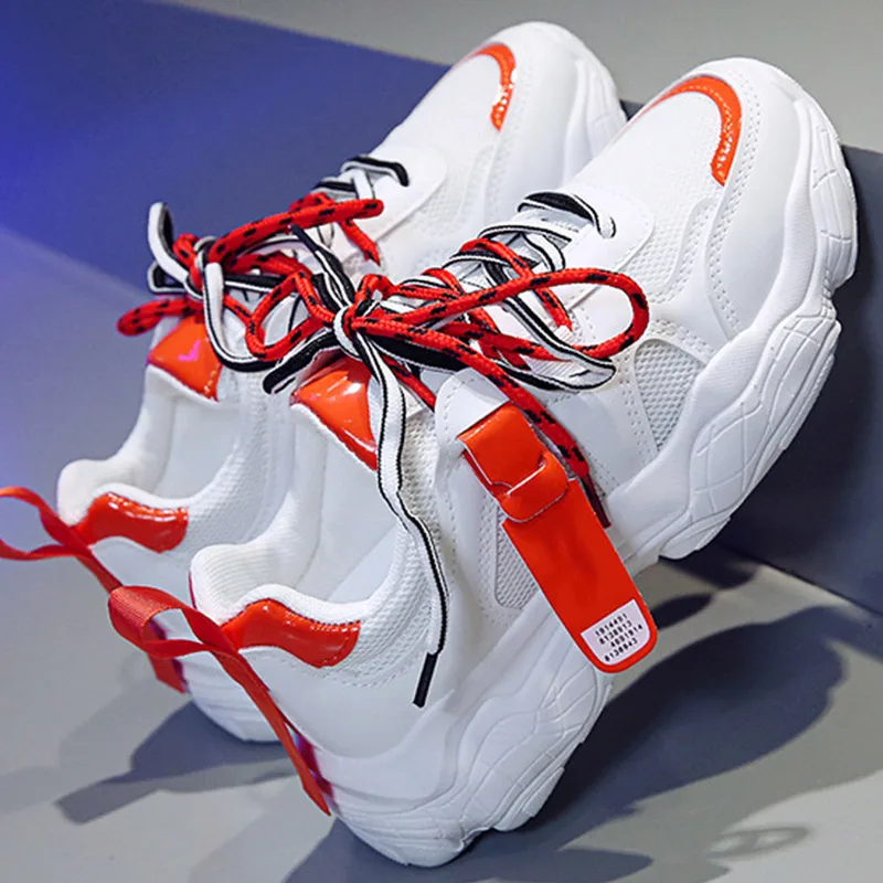 

Hot Selling Women Sneakers Breathable Mesh Thickened Sole Casual Running Sports Shoes -B5