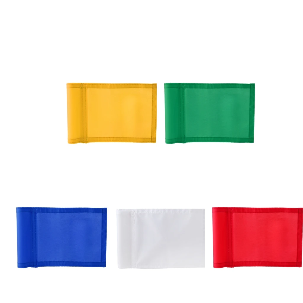 Golf Flag - 18x13cm Nylon Pin Flag for Backyard Driving Range Training and Practice - Choice of Colors