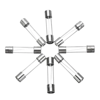 

250pcs/box Micro Fuse Quick Blow Glass Fuses Mixed Assortment Kit 1-20A Fast Blow Fuse Tube for Protecting Semiconductor Device