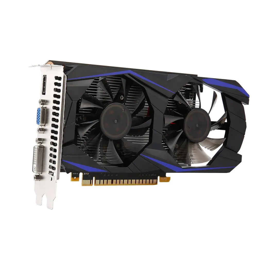  1GB DDR5 128Bit Gaming Graphics Card With Cooling Fan HDMI & VGA & DVI Port PCI-Express GPU For NVI