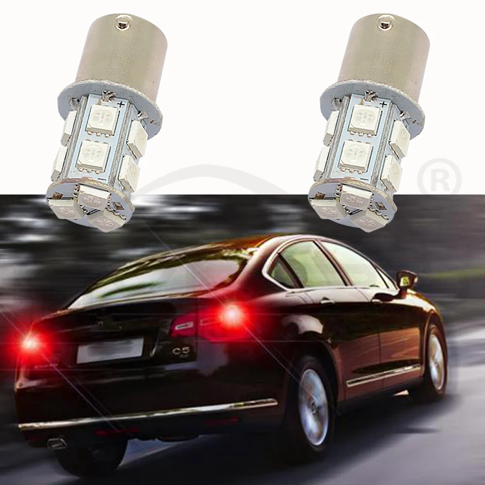 Hviero 1156 BA15S 1157 BAY15D P21W BA15D 13Led 5050 Car Led Turn Parking Signal Lights Brake Tail Lamps Auto Rear Reverse Bulbs DC 12V