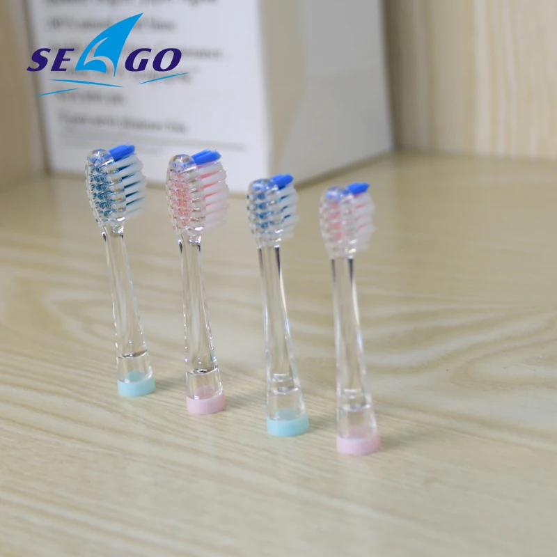 SEAGO 4 шт./компл. Детская электрическая зубная щетка головки зубная щетка сменная насадка для зубной щетки для SG977 SG677 sg513 мягкая щетина 4 цвета