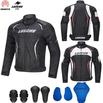 

LYSCHY-LY2007 Motorcycle Jacket Men WARM Moto Jacket WATERPROOF Motorbike Motocross Racing Riding Jacket for Autumn Winter
