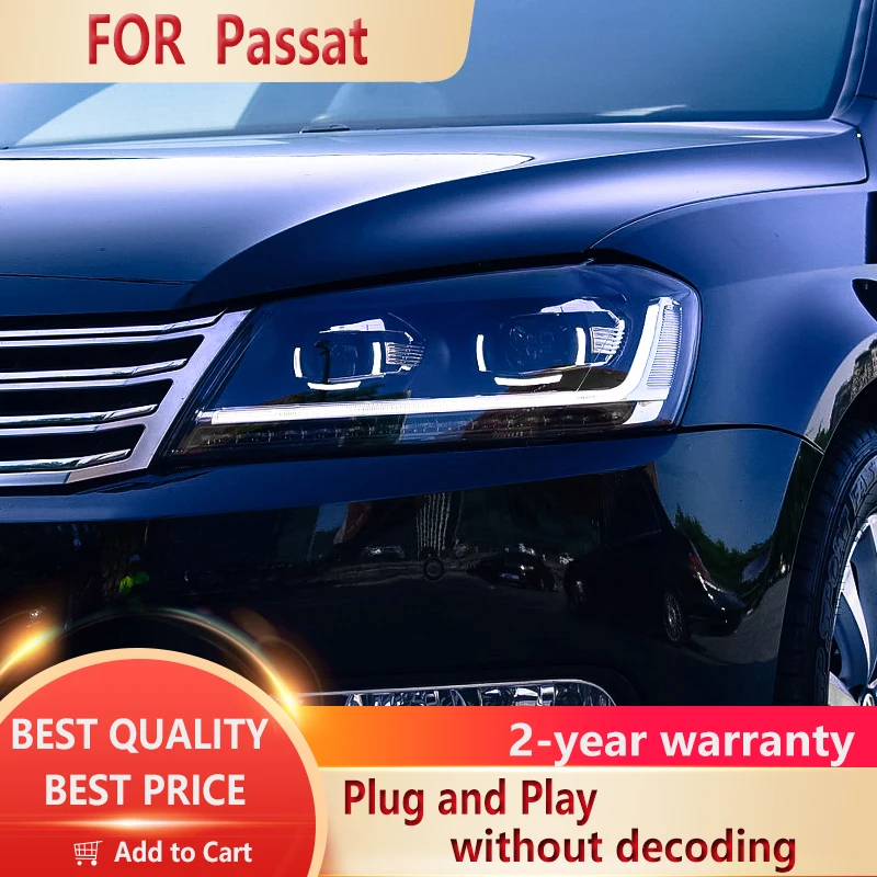 

Автостайлинг для Passat B7 фары 2012-2016 Биксеноновые светодиодный фары светодиодные DRL HID передние фары аксессуары