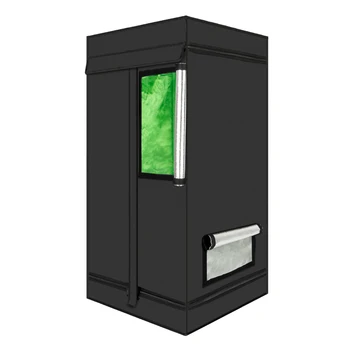 

【US Warehouse】LY-60*60*120cm Home Use Dismountable Hydroponic Plant Growing Tent with Window Green & Black