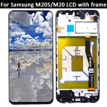 Amoled для samsung Galaxy M20 ЖК-дисплей кодирующий преобразователь сенсорного экрана в сборе запасные части для samsung M20 M205F M205 lcd+ рамка