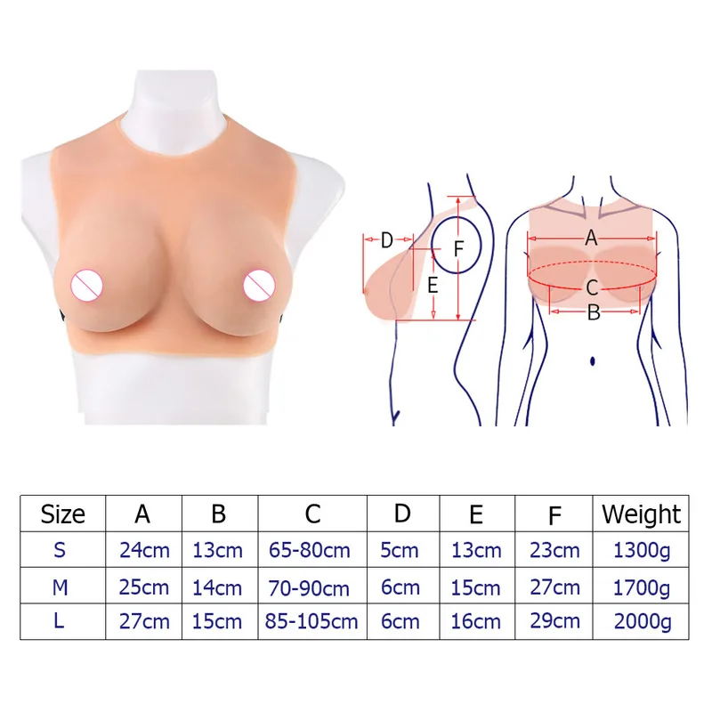 Full Silicone CD Suit One-piece Tigh Drag Queen F and G Cup Breast Forms 3 Size Perfect Transvestiten Crossdresser Women Bra