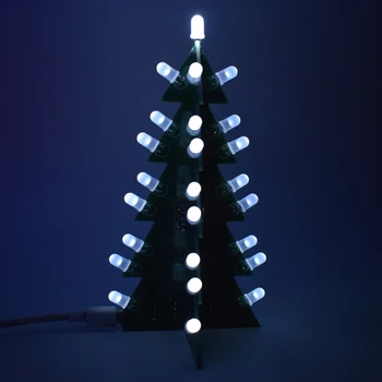 

DIY Star Flashing 3D LED Light Decoration Christmas Tree Electronic Learning Kit Module Switching Different Effect By One Button